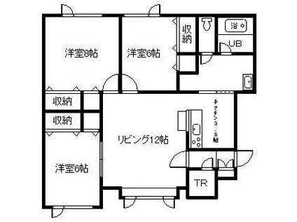 ヴィラクリスタルIII(3SLDK/2階)の間取り写真