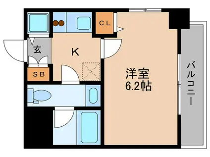エクセリア大山(1K/4階)の間取り写真