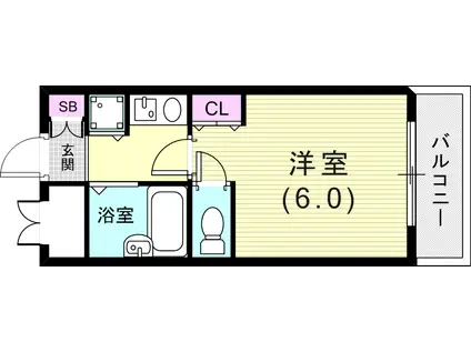 ステーションプラザ神戸西(1K/3階)の間取り写真