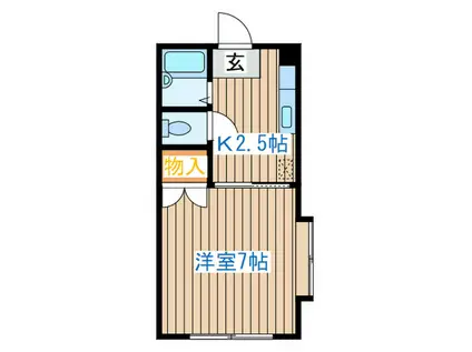 コーポサンライズ(1K/2階)の間取り写真