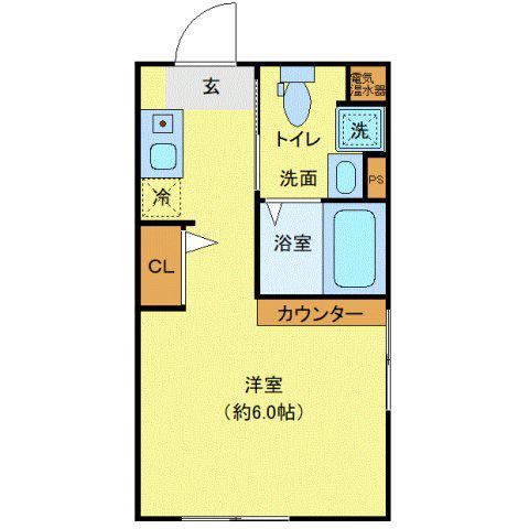 レピュア東十条駅前レジデンス(ワンルーム/1階)の間取り写真