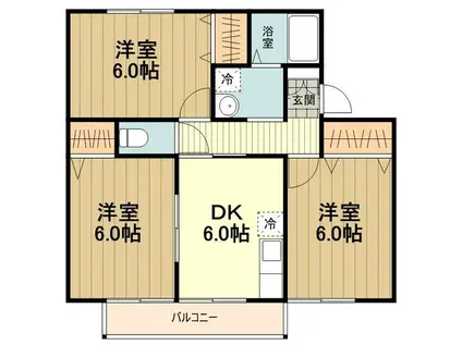 ボナール豊田(3DK/1階)の間取り写真