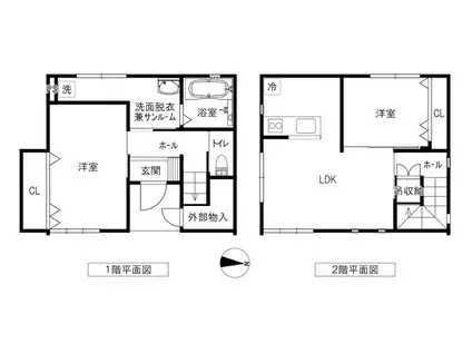 CENTER VILLAGE(2LDK/1階)の間取り写真