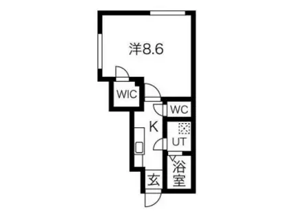 プラチナフォルム東中野(1K/1階)の間取り写真