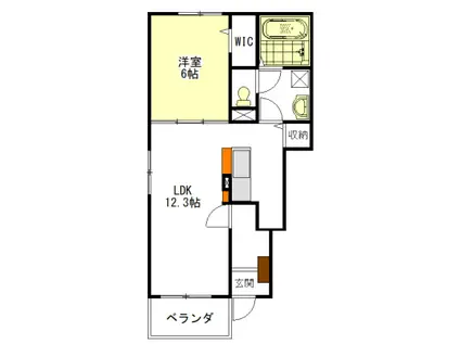 クレメントI・II(1LDK/1階)の間取り写真