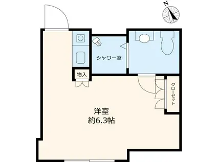 中葛西ハイツ(ワンルーム/4階)の間取り写真