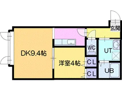 COZY COURT(1LDK/2階)の間取り写真