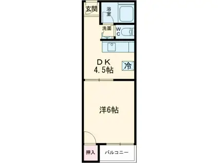 星田マンション(1DK/3階)の間取り写真