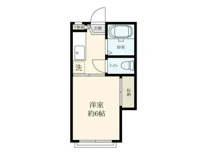 コーポエイト(1K/2階)の間取り写真