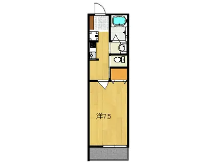 ベイサイドプレイス(1K/2階)の間取り写真