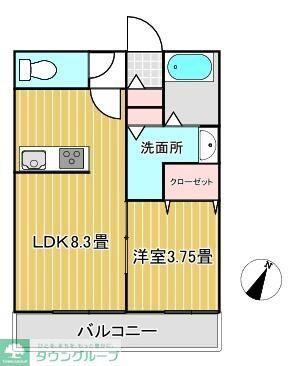 プリモ梶ヶ谷(1LDK/2階)の間取り写真