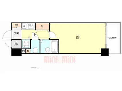 プレサンス御幣島ステーションフロント(1K/4階)の間取り写真