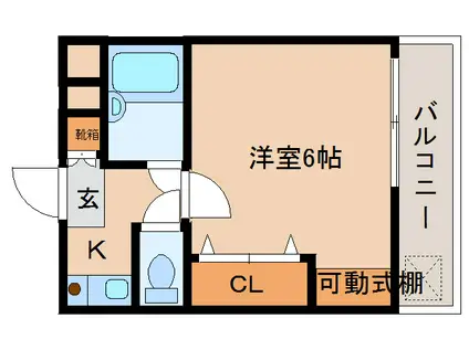 コーポ梅喜(1K/2階)の間取り写真