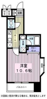 セントフィールド上杉(ワンルーム/3階)の間取り写真
