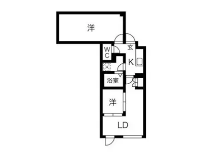 KINOMORI代々木上原(2LDK/B2階)の間取り写真