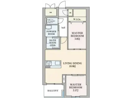 ディアコート野村(2LDK/2階)の間取り写真