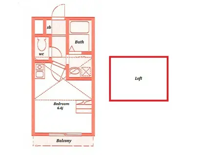 ノウティカ(1K/2階)の間取り写真