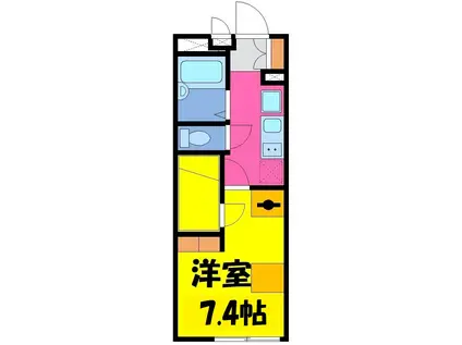 リモーネ4(1K/3階)の間取り写真