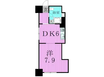 MAISON DE MERCI(1DK/9階)の間取り写真