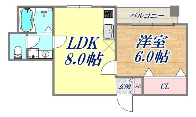 カサドリラ(1LDK/3階)の間取り写真