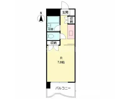 ミタカホーム11番館(ワンルーム/2階)の間取り写真