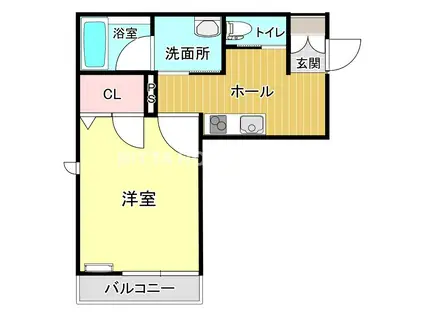 シャーメゾンKR-G(1K/1階)の間取り写真