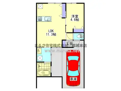 サンハート(1LDK/1階)の間取り写真