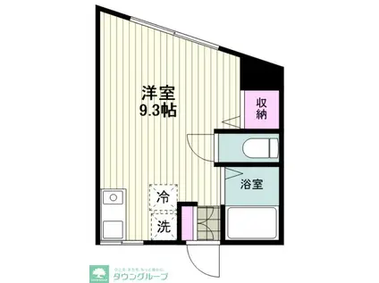 フォルトゥーナ港北(ワンルーム/1階)の間取り写真