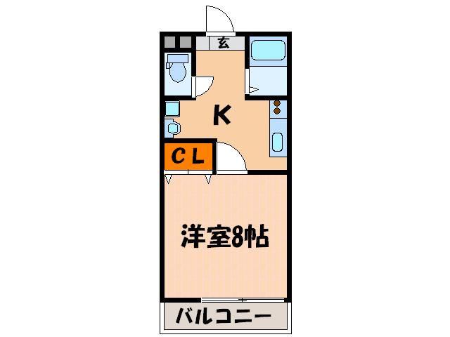 ハイツサンガーデン(1K/2階)の間取り写真