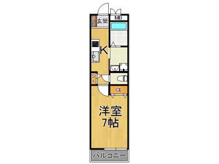 リブレメゾン香櫨園(1K/1階)の間取り写真