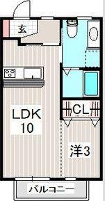 アビニヨン(1LDK/2階)の間取り写真