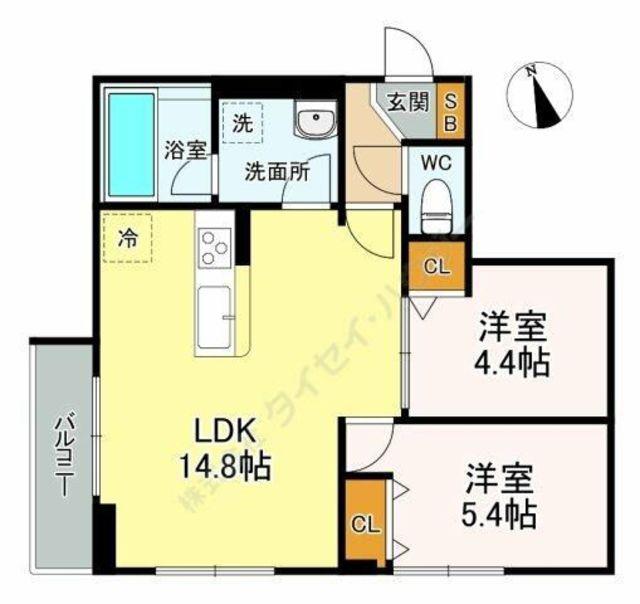 レジデンス練馬桜台(2LDK/3階)の間取り写真