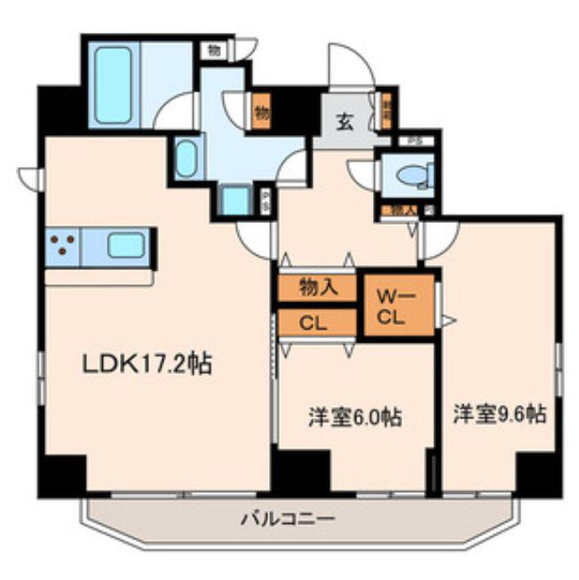 LUCENTE赤羽 LUCENTE赤羽(2LDK/10階)の間取り写真