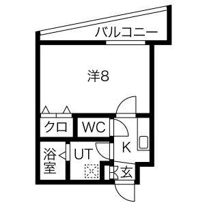 アベニューリップル小阪(1K/1階)の間取り写真