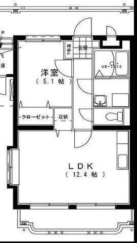 サンファースト福島(1LDK/3階)の間取り写真