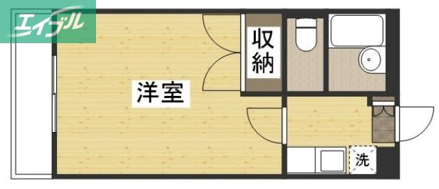 パレスTAKENAMI(1K/2階)の間取り写真