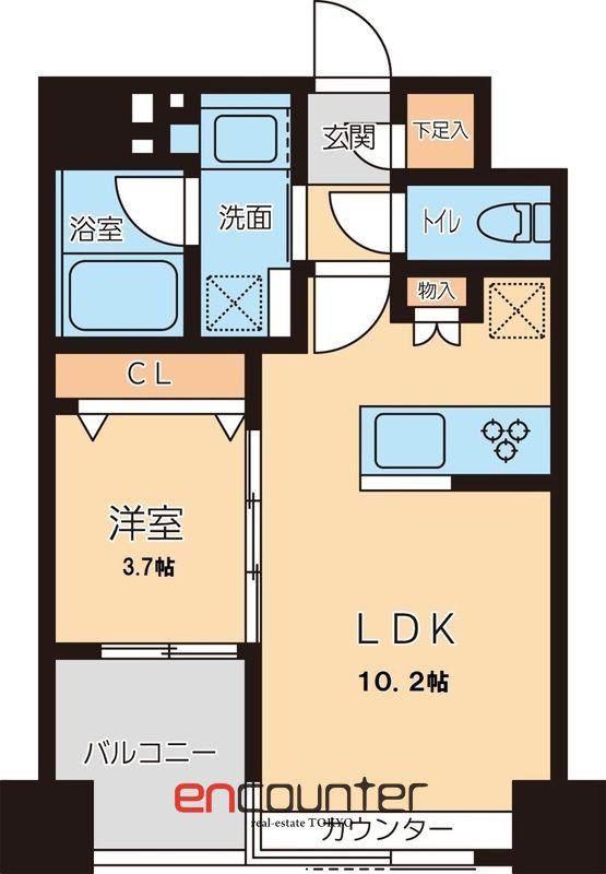 グランカーサ文京千石(1LDK/4階)の間取り写真