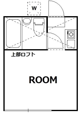 エステート西横浜(ワンルーム/2階)の間取り写真