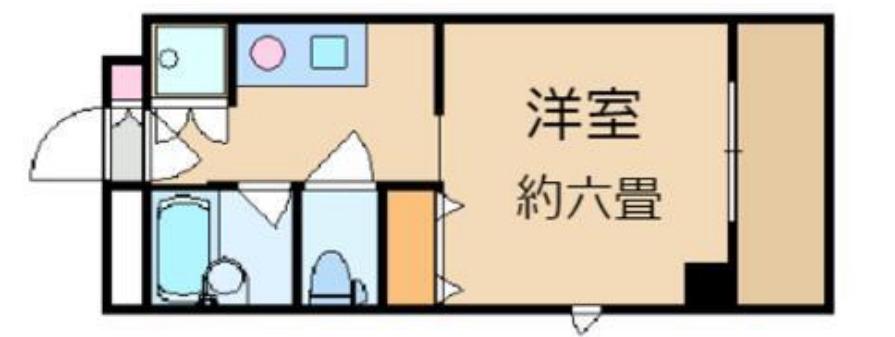 グランピア扇町(1K/5階)の間取り写真