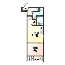 フジパレス西住之江II番館(1LDK/1階)の間取り写真