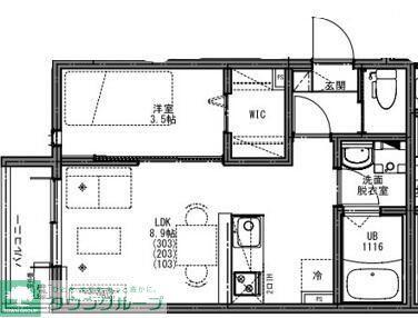 KEIAI RESIDENCE せんげん台VI(1LDK/1階)の間取り写真