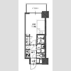 S-RESIDENCE福島玉川UNO(1K/2階)の間取り写真