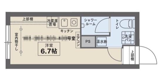 COCOFLAT西荻窪(ワンルーム/2階)の間取り写真