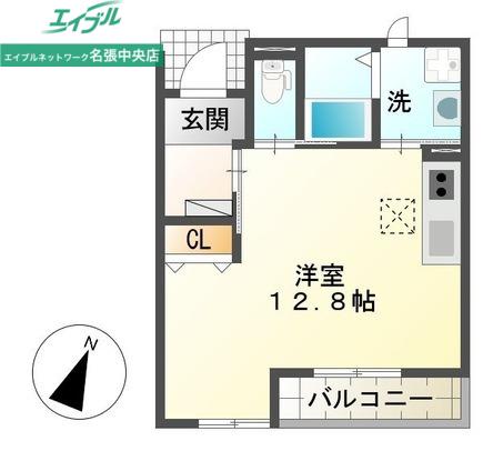 グリーンヒル丸之内(ワンルーム/1階)の間取り写真