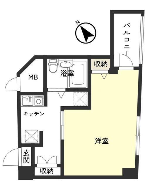 パークノヴァ巣鴨(1K/10階)の間取り写真