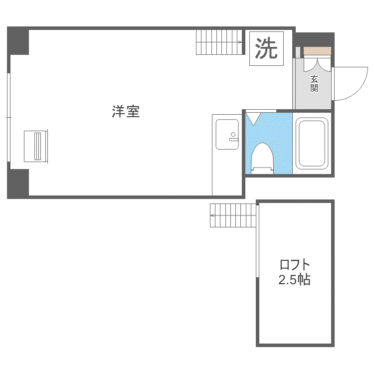 シャトー北24条(ワンルーム/5階)の間取り写真