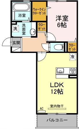 ソシアメゾン坂元(1LDK/3階)の間取り写真