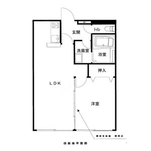セントラルハイツ香呑(1LDK/3階)の間取り写真