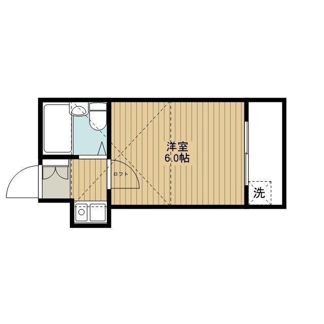 コンフォート山王(1K/2階)の間取り写真