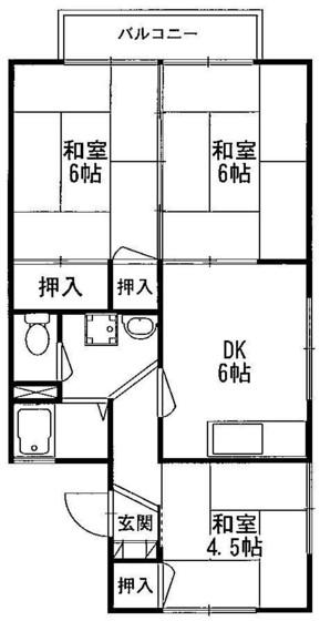 セジュール東浄(3DK/2階)の間取り写真